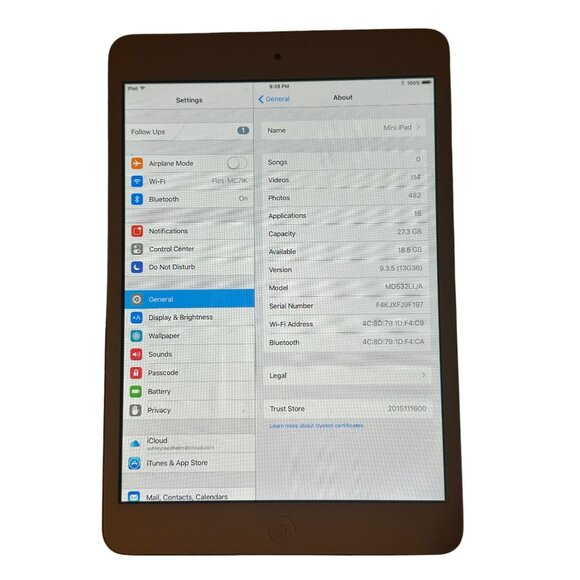 Apple iPad Mini16GB, Wi-Fi, 7.9in White (A1432) MD432LL/A - Picture 5 of 6